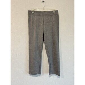 Coldwater Creek Women's Solid Gray High Waisted Pull On Cropped Leggings Medium